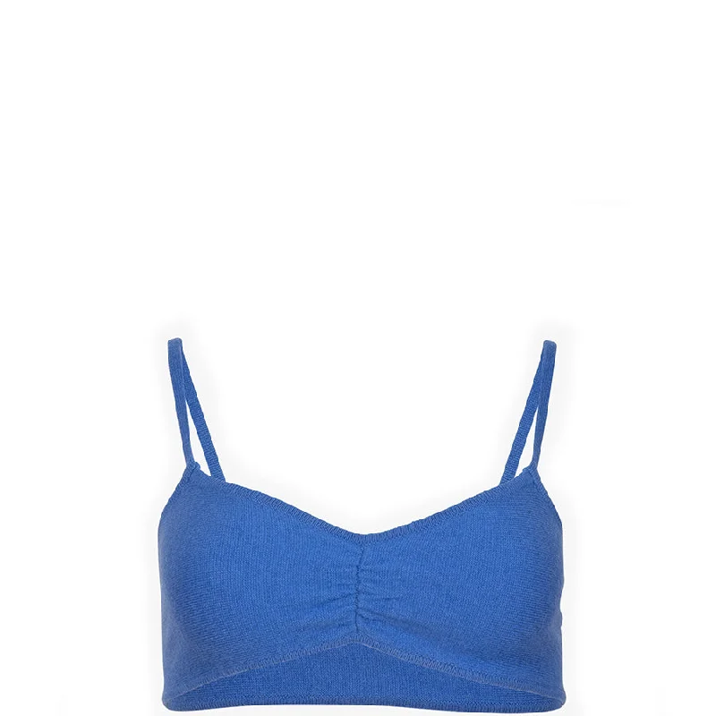 SILK BRA "ALMA" IN BLUE