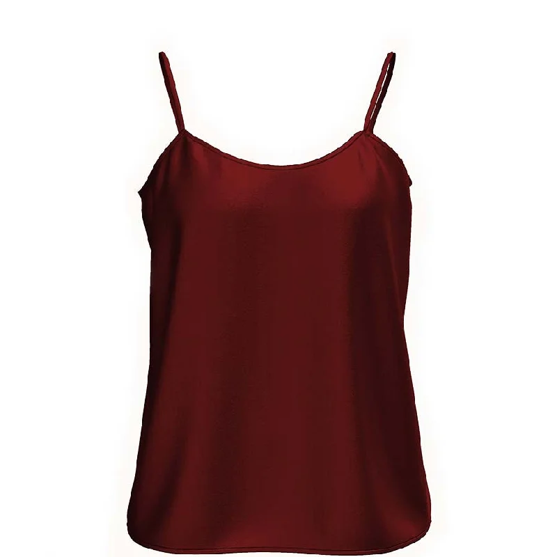 BORDEAUX SILK SATIN CAMISOLE