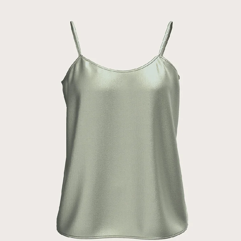 MINT SATIN SILK CAMISOLE