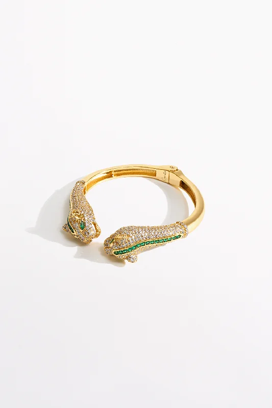 FIERCE FOLKLORE BASTET BANGLE GOLD