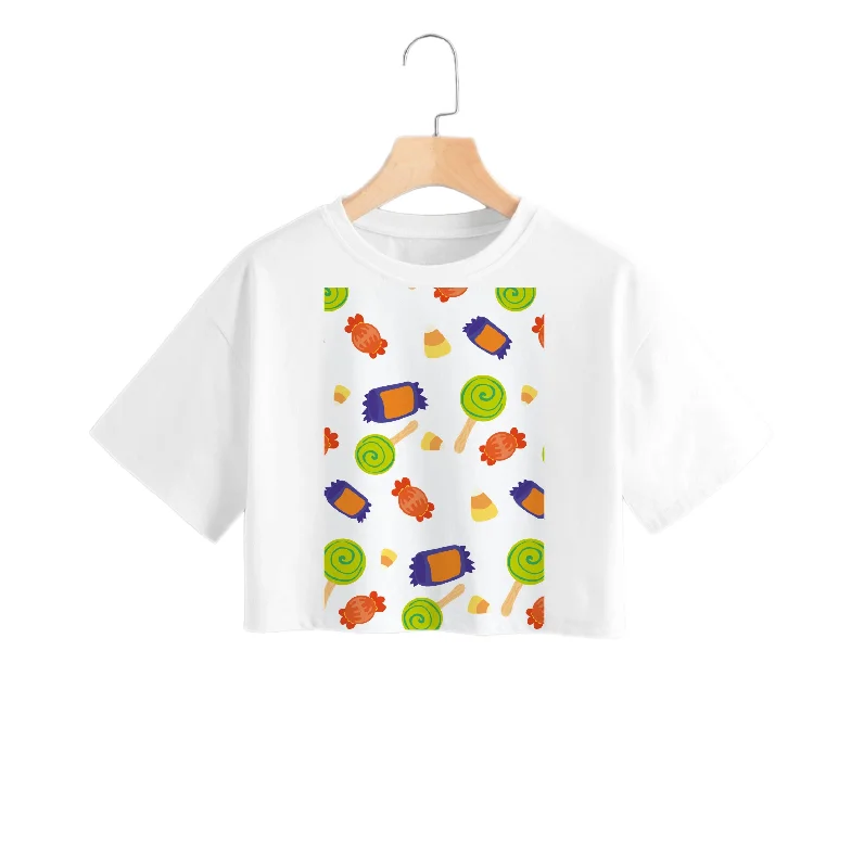 Candy Pattern - Halloween Crop Top