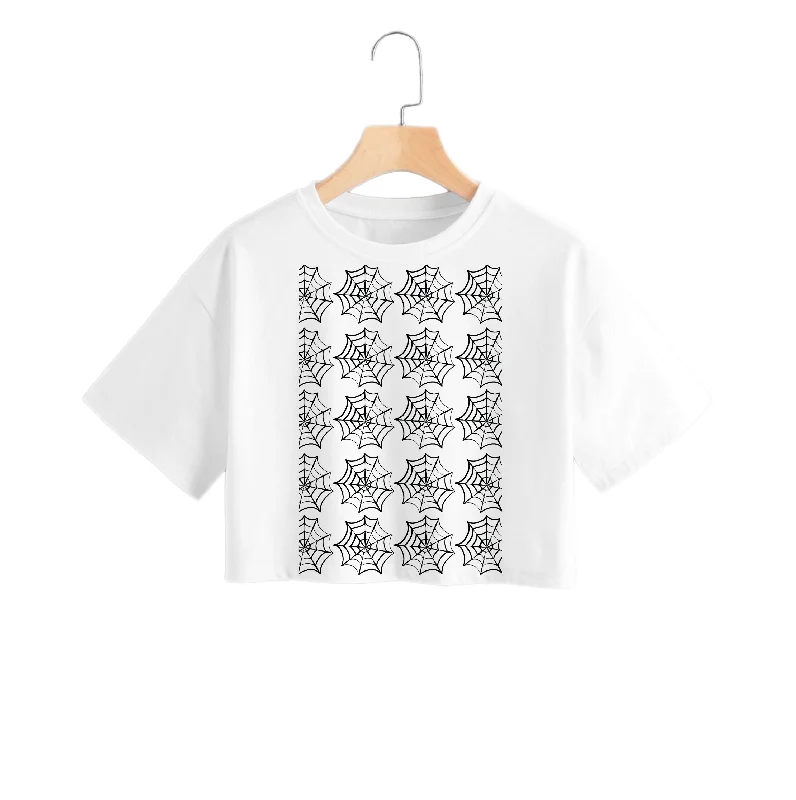 Cobwebs - Halloween Crop Top