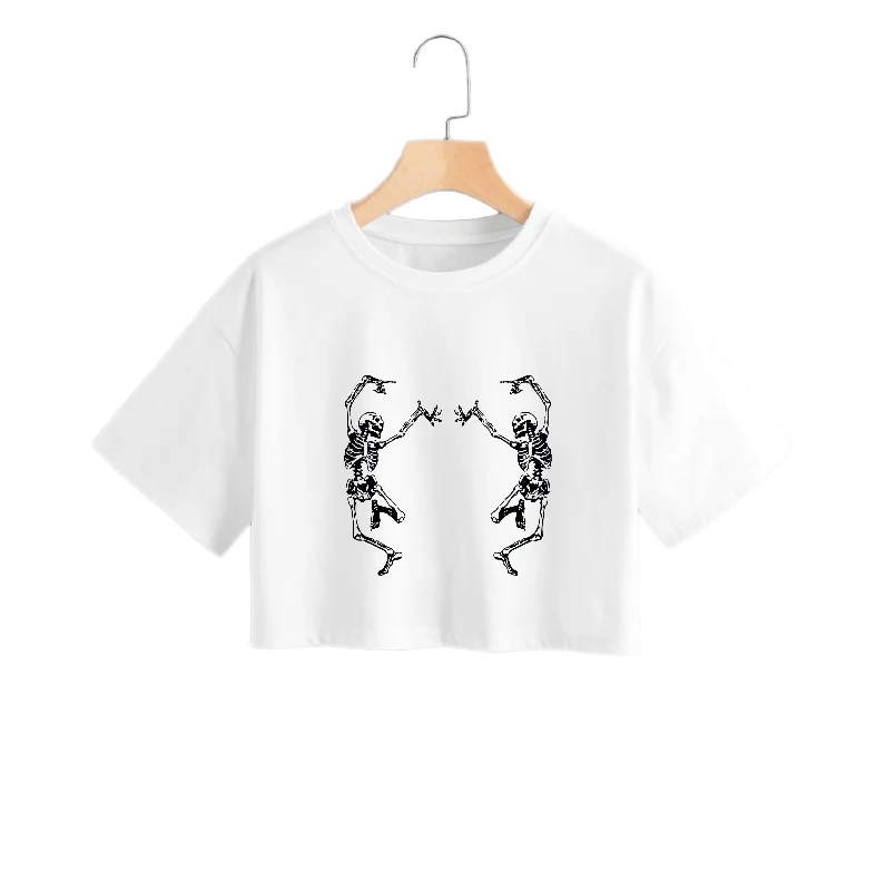 Dancing Skeletons - Halloween Crop Top