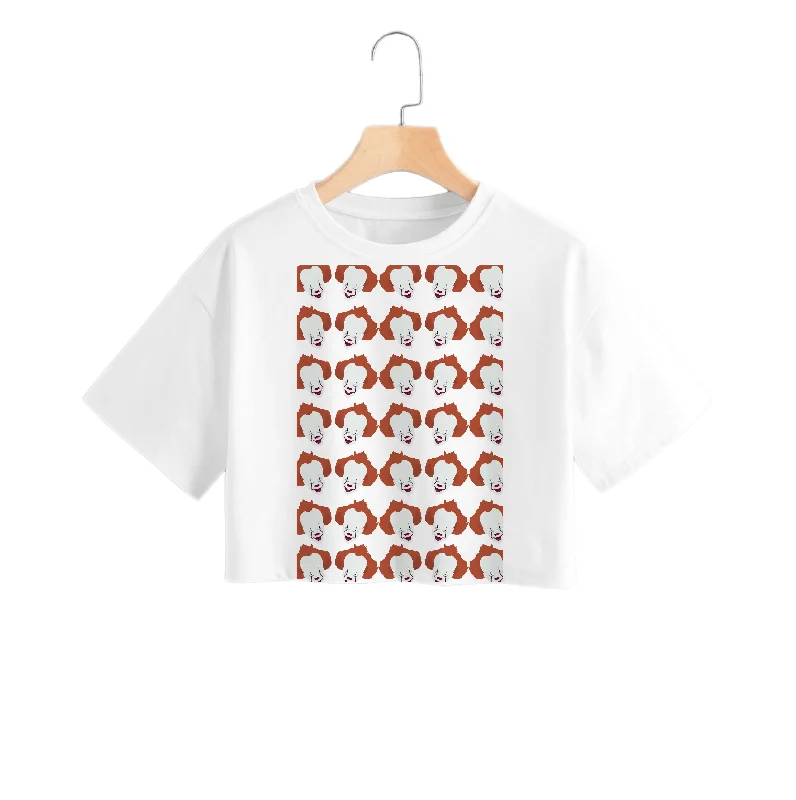 IT The Clown Pattern Crop Top