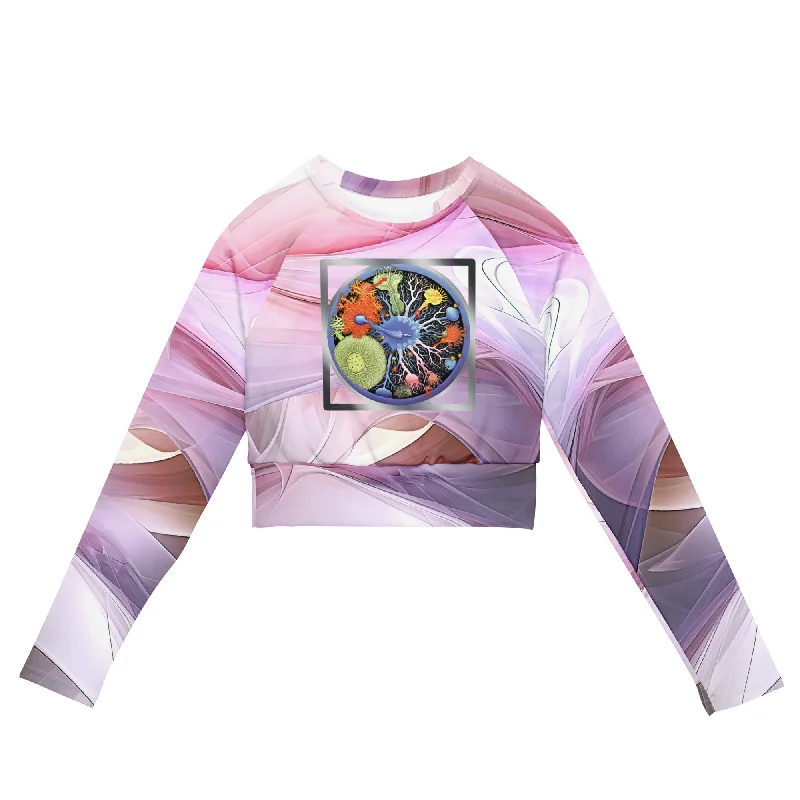 Long-Sleeve Crop Top Microscopic Landscape