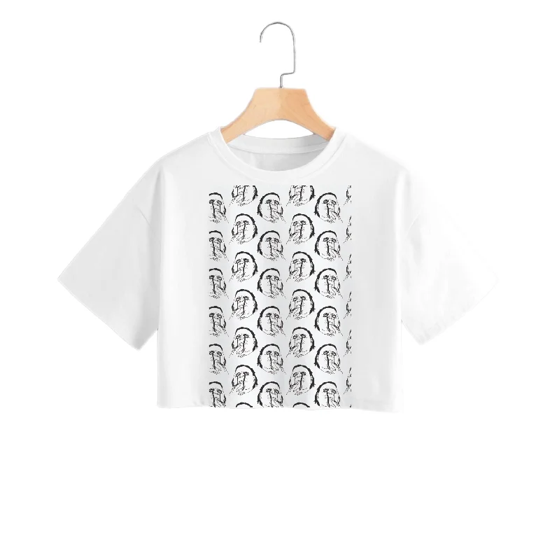 Michael Myers Pattern Crop Top