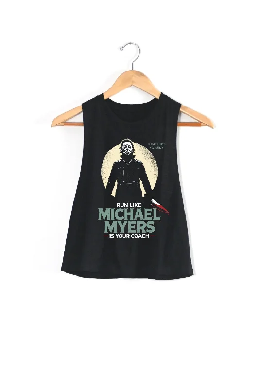 Michael Myers Run Coach Racerback Tank