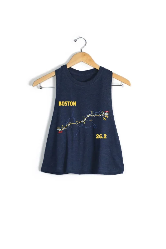 Boston Map Racerback Crop Top