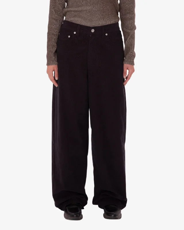 Obey LEAH BAGGY 2-TONE CORD PANT - WINE