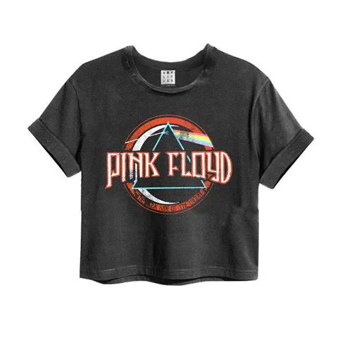 Pink Floyd Crop Top T Shirt - Charcoal