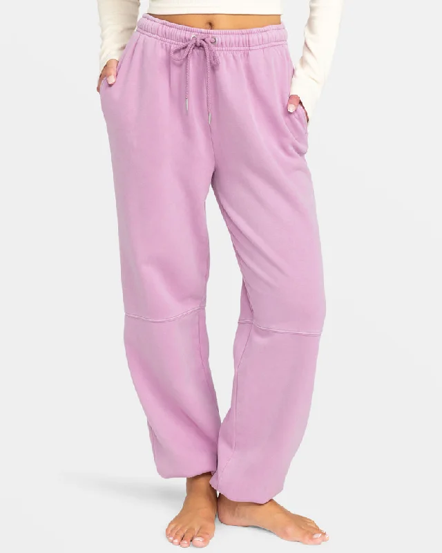 Roxy Oasis Haze Elastic Waist Pants - MAUVE ORCHID