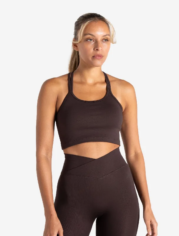 Sculpt Seamless Built-In Bra Tank - Espresso