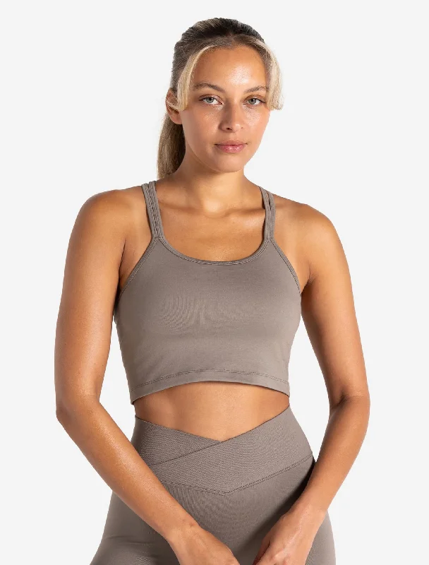 Sculpt Seamless Built-In Bra Tank - Taupe