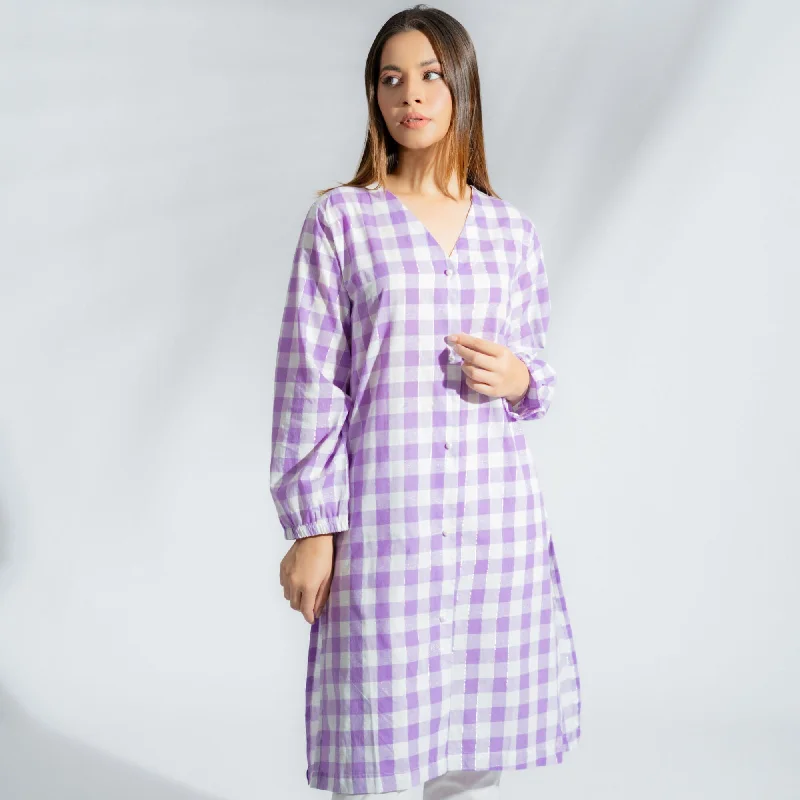 East West By Polo Republica Women's Check Design Stitched Shirt